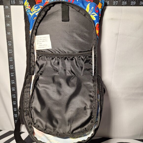 Vibedration Hydration Backpack w/o bladder - Blue Orange Tropical - Used - Picture 7 of 9